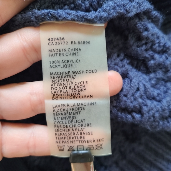 Devoted Chunky Knit Back Zip Sweater Size M - Picture 5 of 6